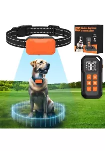 Wireless Dog Fence,Electric No-Wire Boundary,Shock Collar with Remote,Waterproof - Picture 1 of 8
