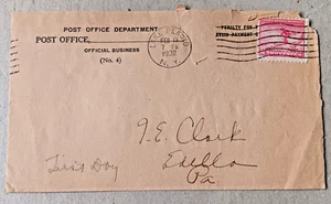 1932 U.S. Lake Placid Post Office cover            Stock #103 - Picture 1 of 2