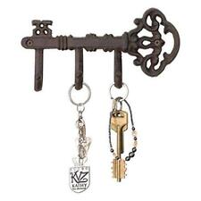 Decorative Wall Mounted Skeleton Key Holder | Vintage Key with 3 Hooks | Wall