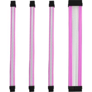 Kabel-Sleeve-Set - Pink/Weiß - ONE GAMING - Bild 1 von 4