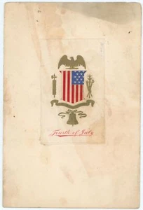 c1910 Dinner Menu Hotel Aspinwall Lenox MA July 4th Patriotic Flag Ribbon Cover - Picture 1 of 3