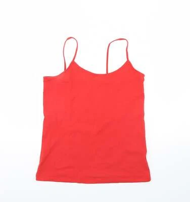 Peacocks Womens Red Cotton Blend Tank Size 14 - Image 1 of 4