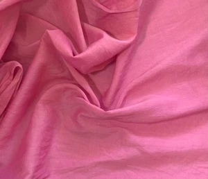 POMEGRANATE PINK - Hand Dyed Silk/Cotton Voile Batiste Fabric - Picture 1 of 2