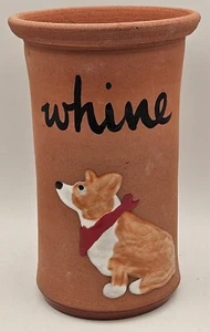 Zeppa Studios Raffrescatore Vino in Terracotta Dipinto a Mano Cane Corgi - Foto 1 di 14