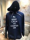 Keep Calm And Canter On - Hoodie / Hoody - Horses - Horse Riding Size L