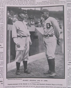 21. August 1915 POLIZEIBLATT mit Baseball Hughey Jennings & Ty Cobb - Bild 1 von 9
