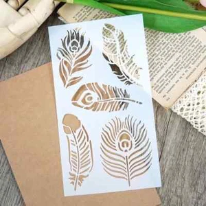 1pc Stencil / Template - 4.5"x8" (T70) Feather - Picture 1 of 3