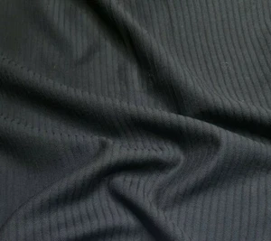 Traje de lana viscosa tela a rayas color azul marino no elástico 55" ancho vendido por metro - Imagen 1 de 8