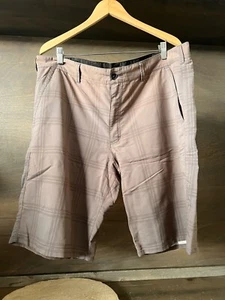 900 By Tony Hawk Men's Shorts Checkered Plaid BROWN Size 40 INSEAM 11" - Picture 1 of 7