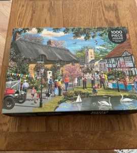 1000 Teile Puzzle - Party auf dem Dorfgrün von Victor McLindon - WHSmith - Bild 1 von 6