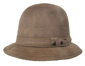 CAPPELLO PANIZZA SPORTSMAN FELTRO GRIGIO LINO FEDORA FUR FELT HAT HANDMADE - Picture 1 of 16