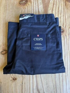 NWT Chaps Boys Regular School Shorts Size 12 Navy Pleated Adjustable Uniform - Picture 1 of 5