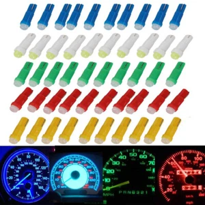 10Pcs 5 Colors T5 LED Car Dash Light Instrument Cluster Gauge Panel Lamps Bulbs - Foto 1 di 17
