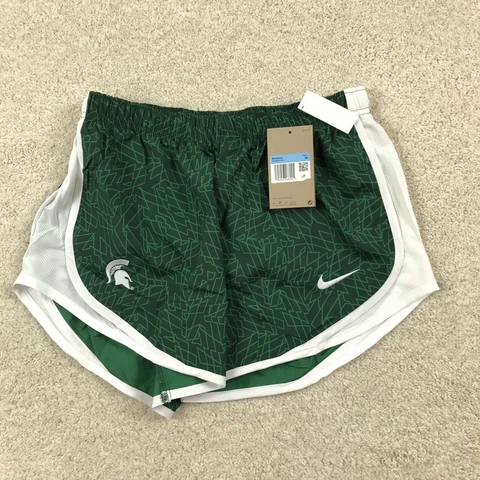 Nike Michigan State Spartans Womens Medium Shorts New DA3838 330 Green Cover