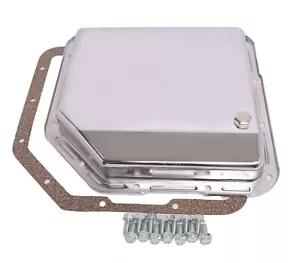 GM TH350 Transmission Pan Turbo 350 Steel Stock Capacity Chevy OE Style Chrome - Bild 1 von 1