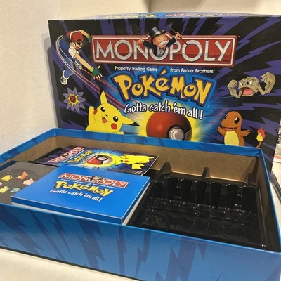 Vintage 1999 Pokemon Monopoly Collector's Edition Board Game Complete w/ Manual - Image 1 of 4