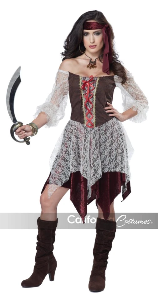 Womens South Seas Siren Adult Pirate Halloween Costume Outfit M