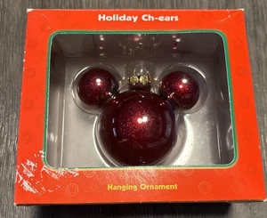 Mickey Mouse Walt Disney World Enesco Holiday Ch-Ears Adorno Colgante Rojo - Imagen 1 de 8