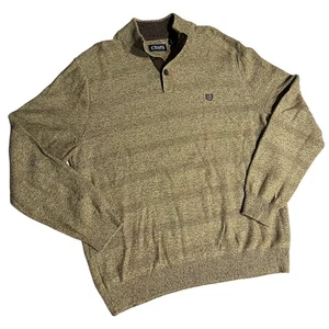 Chaps Strick Henley Pullover Herren Gr. XLarge hellbraun Langarm gestreift Baumwolle adrett - Bild 1 von 8
