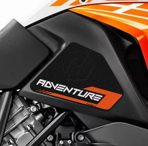 KTM 1050 1090 1190 1290 Side Fuel Tank Pads Gripper Decal Black & Orange - Picture 1 of 2
