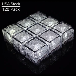 Glow in Dark Led Ice Cubes White Led Party Lights to Build Unique Romantic Drink - Picture 1 of 7