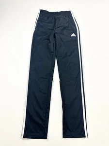 Adidas Pants Boys L Large 14/16 Black Tapered Soccer Track Pant - Picture 1 of 7