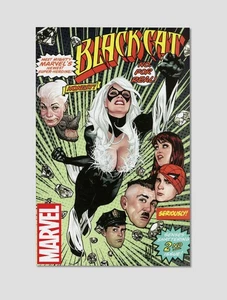 Arte de pared Marvel con impresión de giclee premium Black Cat Spider-Man 11" x 17" - Imagen 1 de 3