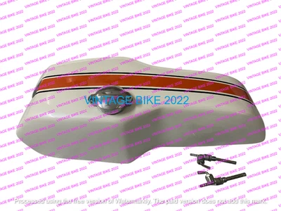 Réservoir d'essence Yamaha TZ TD 250 350 en acier blanc et rouge + robinet de...