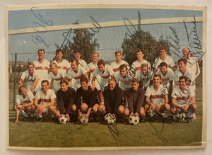 Mannschaftskarte VfB Stuttgart 1989-1990 Bergmann Original signiert - Bild 1 von 2