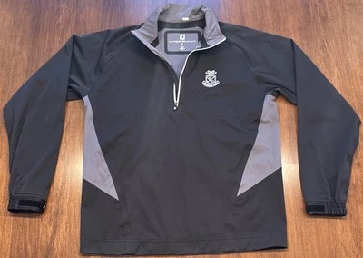 FootJoy Hydroknit Golf Jacket Mens Small Black/Gray 1/2 Half Zip Sharon GC Mint! - Image 1 of 4