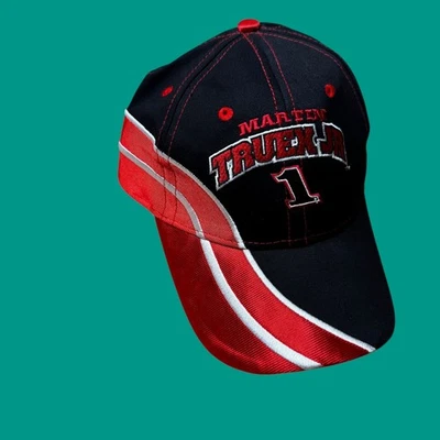 Martin Truex Jr #1 Black Red Hat Cap Chase Authentics Bass Pro Shops NASCAR - Image 1 of 4