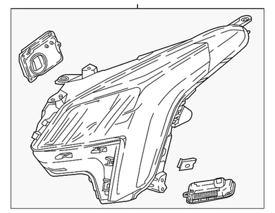 Genuine GM Driver Side Headlamp 84469439 - Imagem 1 de 3
