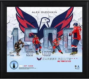 Alex Ovechkin Capitals 1500 Point Game Framed 15x17 Collage w/GU Puck-LE 508 - Picture 1 of 1