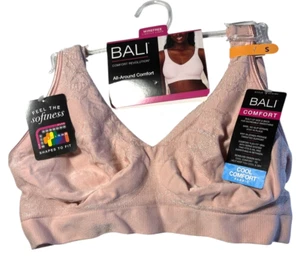 Bali Comfort Revolution Bra Womens S Pink Aztec Flexes To Fit Shapes Supports - Picture 1 of 13