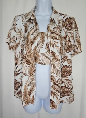 Conjunto de blusa y bandeau floral de manga corta Better Together para mujer - talla mediana Foto 1 de 4