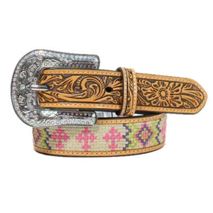 D130002348 Angel Ranch Girls' Western Belt with Embroidery NEW - Picture 1 of 1