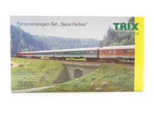 (GC053) Minitrix 15806 N DC Personenwagen-Set "Neue Farben" DB, OVP - Bild 1 von 5