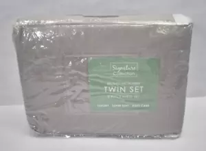 Sanders 3 Piece Sheet Set Twin Size Flint Gray Bedding Home Decor Microfiber - Picture 1 of 5