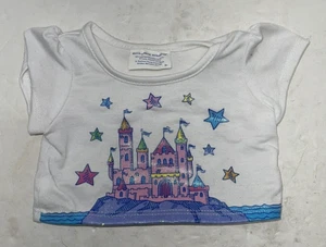 Build a Bear White Pink Children's Castle Stars T Shirt - Picture 1 of 3