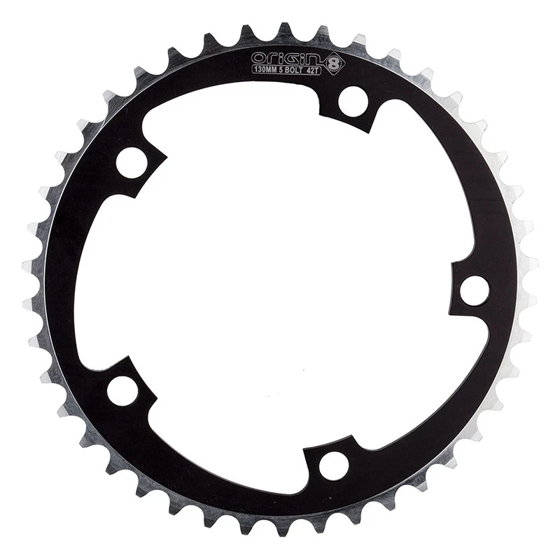 Origin-8 Alloy Non-Ramped Chainrings Chainring Or8 130mm 42t Bk/sl - Image 1 of 1
