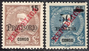 SELLO CONGO PORTUGAL 1902/5 Sc. #49 Y 53 MH - Imagen 1 de 2