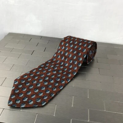 Corbata Estructura Cuello Para Hombre 4x58.5 Seda Medio Eclipse Círculos Heritage Normcore Retro Foto 1 de 4