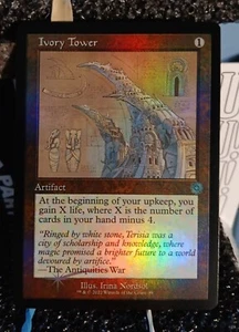 Ivory Tower 86 Foil Schematic Retro Frame The Brothers' War Magic The Gathering  - Picture 1 of 2