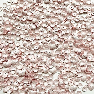 5mm Cup Sequins Pale Pink Opaque Satin Pearl Medium Hole Made in USA - Picture 1 of 1