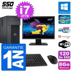 PC tour DELL T1650 MT Bildschirm 22 " Intel i7-3770 RAM 8Go SSD 120Go Windows 10 - Bild 1 von 9