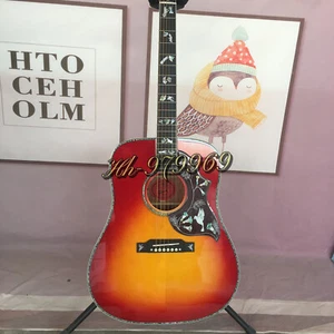 Guitarra Eléctrica Acústica Hummingbird Birds In Flight Parte Superior de Abeto Sólido Koa Trasera - Imagen 1 de 9