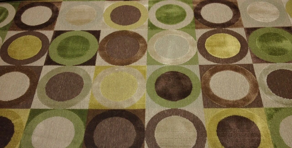 CLARENCE HOUSE TURANDOT GREEN CIRCLE VELVET PILLOW FABRIC 26"W - CL343702