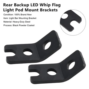 Rear Backup LED Whip Flag Light Pod Mount Brackets For Polaris RZR XP 1000 900 - Picture 1 of 12