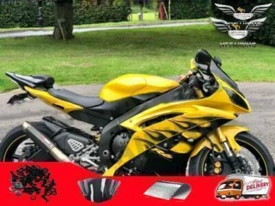 Kit de carenado de llama de fuego amarillo de inyección NTU apto para Yamaha 2008-2016 YZF R6 q012 Foto 1 de 4