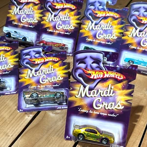 Hot Wheels 2007 Mardi Gras Complete 7 Car Set 1:64 Diecast - Plymouth Barracuda - Picture 1 of 9